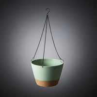 Plant Pots and Hanging Basket for Outdoor Plants, Modern Planter with Drainage Holes and Saucer, Cork Texture Hanging Pot Style for Indoor Use