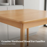 Square Dining Table with 4 Chairs Space-Saving Kitchen Furniture Minimalist Design Nordic Look and Feel for Apartment Dwellers
