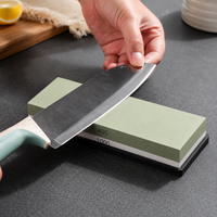 Knife Sharpener Whetstone Ceramic Double-Sided Sharpener Home Use Compatible with Professional Chefs