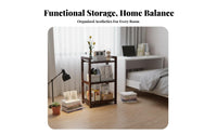 Multi-Tier exposed Shelving multi-tier Space-Saving Display Rack Sturdy Construction