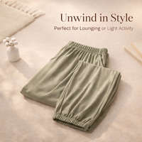 Ladies Trousers for Women UK with High Waist and Side Pockets, Loose Fit Joggers in Soft Modal Material, Plus Size Available
