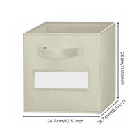 Nonwoven Storage Cube Lightweight Foldable Storage Box Double Handles Closet Organizer Cube for Playroom, Wardrobe