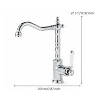 Faucet with Swivel Spout Brass Swivel Faucet 360-Degree Rotating Single Lever Mixer for Kitchen