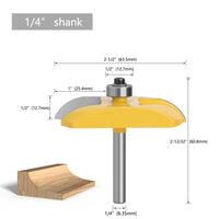 1/4 Shank Round Tenon Joinery Cutter Set for Cabinet Doors