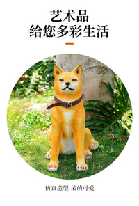 Lifelike Akita Dog Floor Decoration