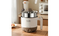 Multi-Function Electric Pot Nonstick Steam and Cooking Pot Multifunction Electric Cooker with Glass Lid for Students, Small Kitchen, Dorm Room
