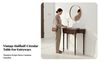 Demilune Console Half-Round Shape Demilune Table Vintage aesthetic areaSaving for Homeowners