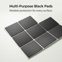 Black Silicone Pads, 30x30x1mm, Non Slip, Anti Scratch, Industrial Machinery Dampening Pads, Small Rubber Feet
