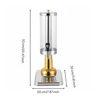 Twin Head Juice Dispenser Clear Body Buffet Beverage Dispenser Easy to Clean