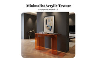 Narrow Console Table Light Luxury design Water Ripple Accent Table Modern Design Slim outline for Entryway, Behind Sofa, Bedroom