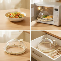 Microwave Food Cover Heat-Resistant Foldable Food Dome Space-Saving for Students