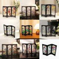 Decorative Tabletop Screen with Faux Relief Glass
