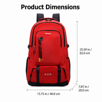 70L Hiking Backpack Rucksack Air Mesh Breathable Unisex Nylon Water Resistant