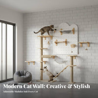 configurable Pegboard Cat Wall DIY Combination configurable Cat Climbing System Space-Saving Pet Furniture for Apartment Dwellers, Indoors, Living Room, Bedroom