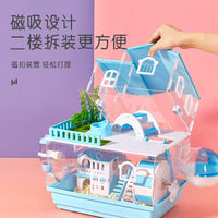 Acrylic Hamster Cage, 2-3 Layers, Transparent, Anti-Escape, Large Villa