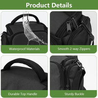 Digital SLR Camera Bag Waterproof Shockproof Camera Case with Adjustable Shoulder Strap, Large Capacity