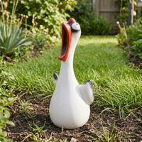 Screaming Chicken Figurine Chicken Figurine Hand-Painted Art Sculpture for Garden