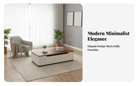 TV Stand and Coffee Table Set Construction Media Console and Center Table Set Scratch-Resistant Modern Entertainment Furniture