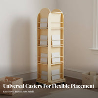 Mobile Rotating Book Rotating Book standDegree Rotation children's Book Storage Unit Multi-Functional Space-Saving for Children