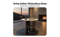 Round Coffee Table Italian Minimalist Design for Lobby, Homeowners, Families