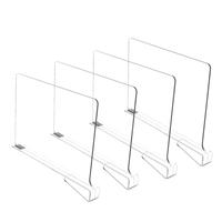 Acrylic Shelf Dividers Set, Clear Acrylic Shelf Separators for Wardrobe, Closet  #variant:PET Plastic