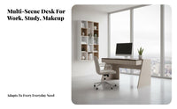 Desk with Integrated Drawers Minimalist Design Desk with Drawers Ample Storage Space Multi-Functional for Professionals, Bedroom