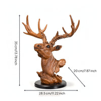 Deer Head Figurine Tabletop Deer Head Statue Resin for Homeowners, Decorators