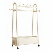 Rolling Clothes Rack with Shelf on casters Wheeled Clothes Rail with Shelf complimentarystanding sturdy Duty for Homeowners