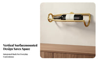 Space-Saving Single Bottle Wall Mount Versatile Display Beverage Rack Easy Installation Household Storage Minimalist Design for Wine Enthusiasts, Homeowners, Home Decorators, Dining Room, Restaurant, Kitchen