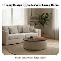 2 Pieces Stack Ing Coffee Table Set Round Surface Stack Ing Coffee Table Pair Hidden Storage Multi-Functional for Homeowners