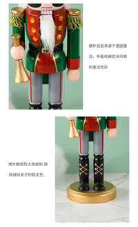 25cm King Nutcracker Christmas Decoration European Style Wooden Figurine