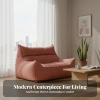 Oversized Pouch Seat Lounger Two-Person Capacity Floor Sofa Small Space Accommodating Lazy Design for Young Adults, Teens