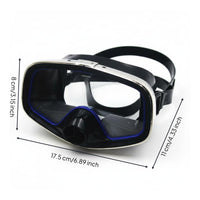 1 Piece Waterproof Diving Goggles Mask Made with Tempered Glass Lens Silicone Skirt Adjustable Strap Wide Viewing Area Suitable for Snorkeling Underwater Exploration Beach Recreation Casual Swimming
