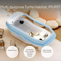 Turtle Terrarium with Basking Platform and Filtration