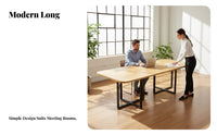 Modern Design Long Narrow Work Table Minimalist design Office Furniture Multi-Purpose Training Desk Stable collaborativenstruction for Students, Educators, Business Professionals, collaborativenference Room, Library, collaborative-Working Space, Classroom