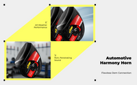 Waterproof twin tone car horn, powerful sedan replacement