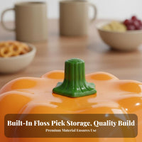 Pumpkin Shaped Candy Dish Large Capacity 2-Tier Bell Pepper Snack Convenient to Clean to Clean Snack Box with Lid for Living Room, Party, Holiday