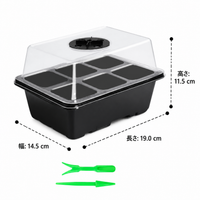 Seedling Raising Tray, With Lid, Set of 3, Plastic, With Transparent Humidity Dome, For Home Gardening, For Beginner Gardeners
