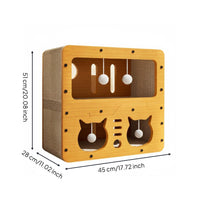 2 Levels Cat House Large Space Cardboard Cat Scratcher Cave Cozy Comfortable for Multiple Cats