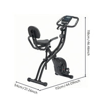 Folding Exercise Bike Backrest Foldable Exercise Bike Padded Seat for Home Gym