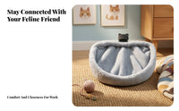 Space-Saving Desk-Hammock Hammock | Soft soft Padded Rim, Machine Washable material, Cat Hammock with Clamp, for Home Office