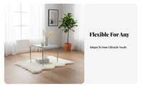 Nordic Aesthetic Cylindrical Frame Coffee Table Minimalist Design Home Furniture Sleek Profile Easy to Assemble for Interior Decorators, Homeowners, Renters, Living Room, Bedroom, Lounge Area, Office