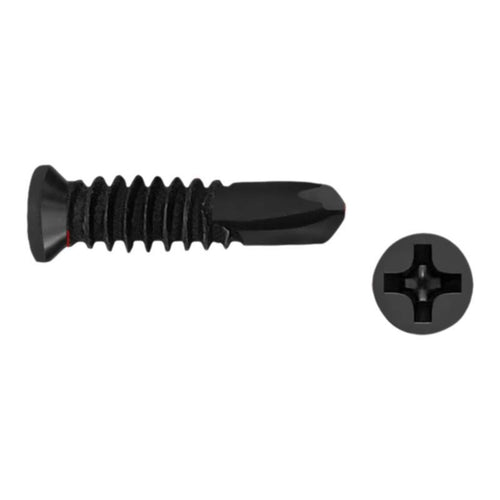 Automatic boring screws, dark coating, small head, metal sheets, high strength, fixing, installation, automatic threading