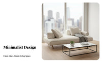 Minimalist Design Armless 2-Seater Sofa Italian aesthetic Armless Block Sofa Upholstered Living Room Seating Padded Seat for Apartment Dwellers, Guesthouse Owners, Homeowners, Small Spaces, Lounge Area, Bedroom