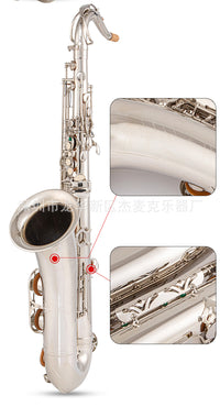Bb Tenor Saxophone, Brass, Nickel Plated Finish, for Beginners