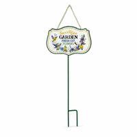 Hanging Garden Stake Pointed Insert Outdoor Decor Painted Iron Style