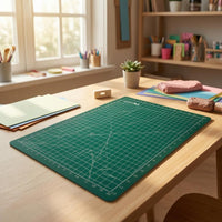2 Pieces Numbered Markings Craft Mat Rounded Corners Grid Cutting Mat Rectangular for Crafting