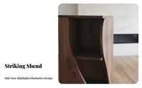 S-Shaped Accessible Cabinet Natural Imperfection Aesthetic S-Shaped Cubby Shelf Rotating Base Vintage Inspired for Homeowners