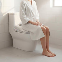 Warm Air Drying Electric Bidet Toilet Seat Self-Cleaning Nozzle Heated Bidet Seat Adjustable Water Temperature Automatic Toilet Cover Wireless Wireless Control Control
