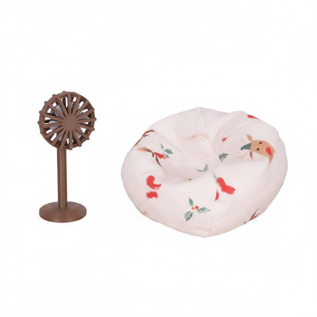 Scene Prop Miniature Beanbag and Fan Set 1:12 Scale Furniture Set for Collectors, Hobbyists, Miniature Scene